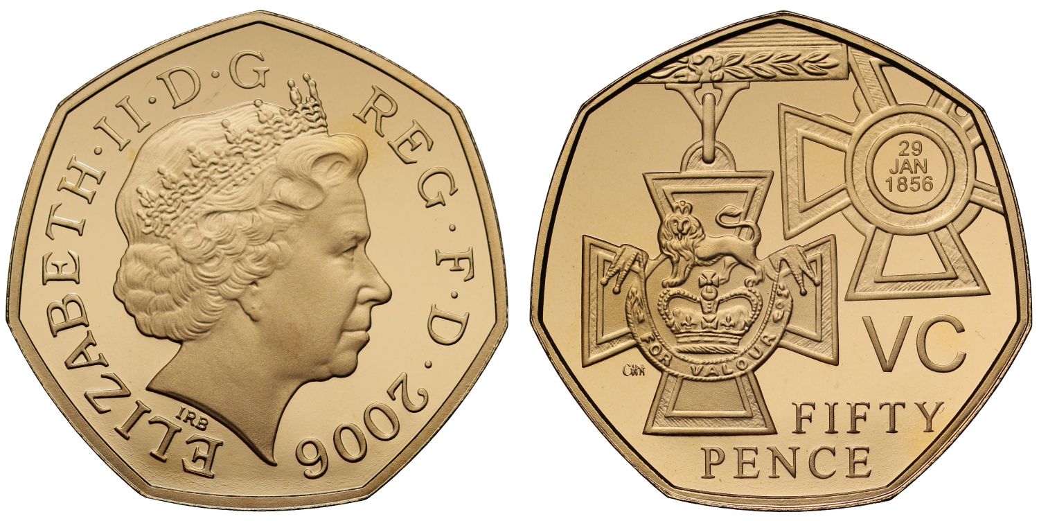Elizabeth II 2006 gold proof Fifty Pence - Victoria Cross