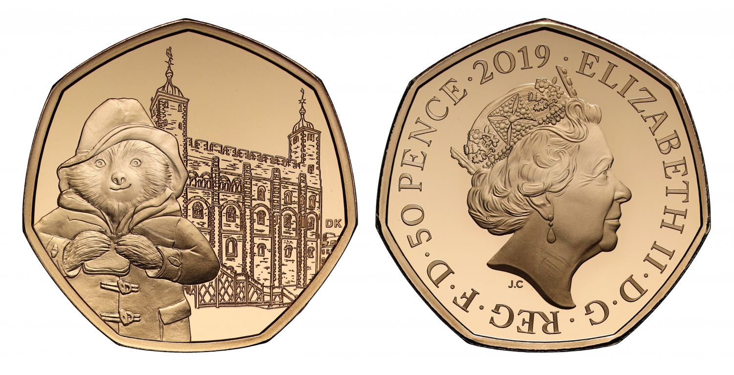 Elizabeth II 2019 PF70 UCAM gold 50p - Paddington at the Tower