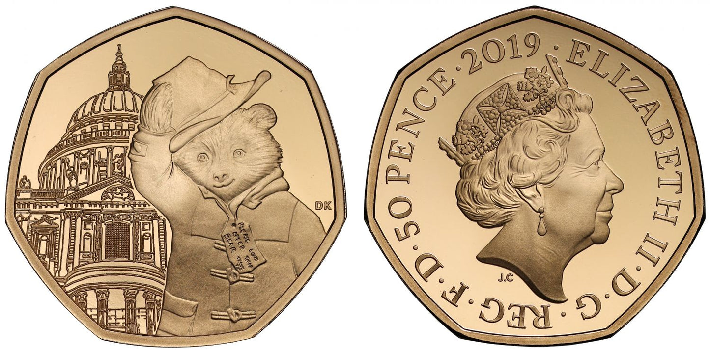 Elizabeth II 2019 PF70 UCAM gold 50p - Paddington at St Paul's Cathedral