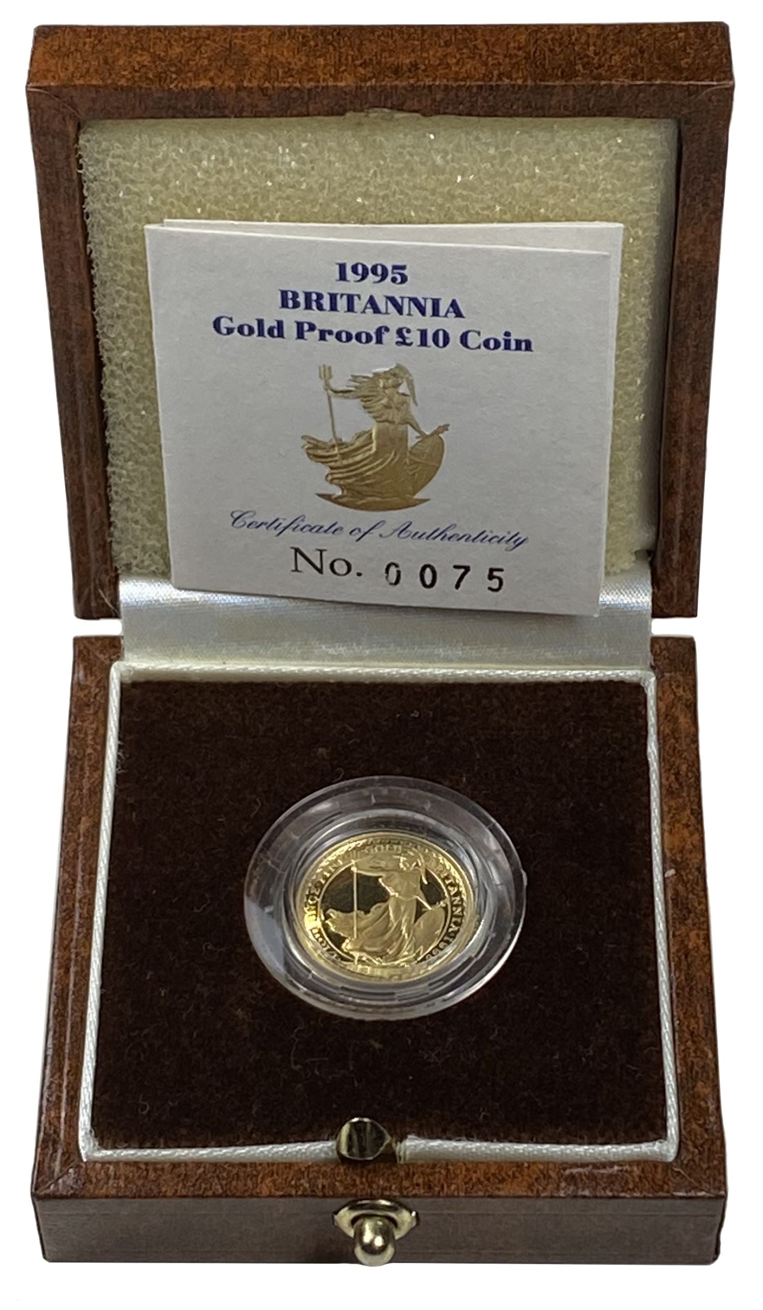 Elizabeth II 1995 proof £10 - 1/10th oz Britannia