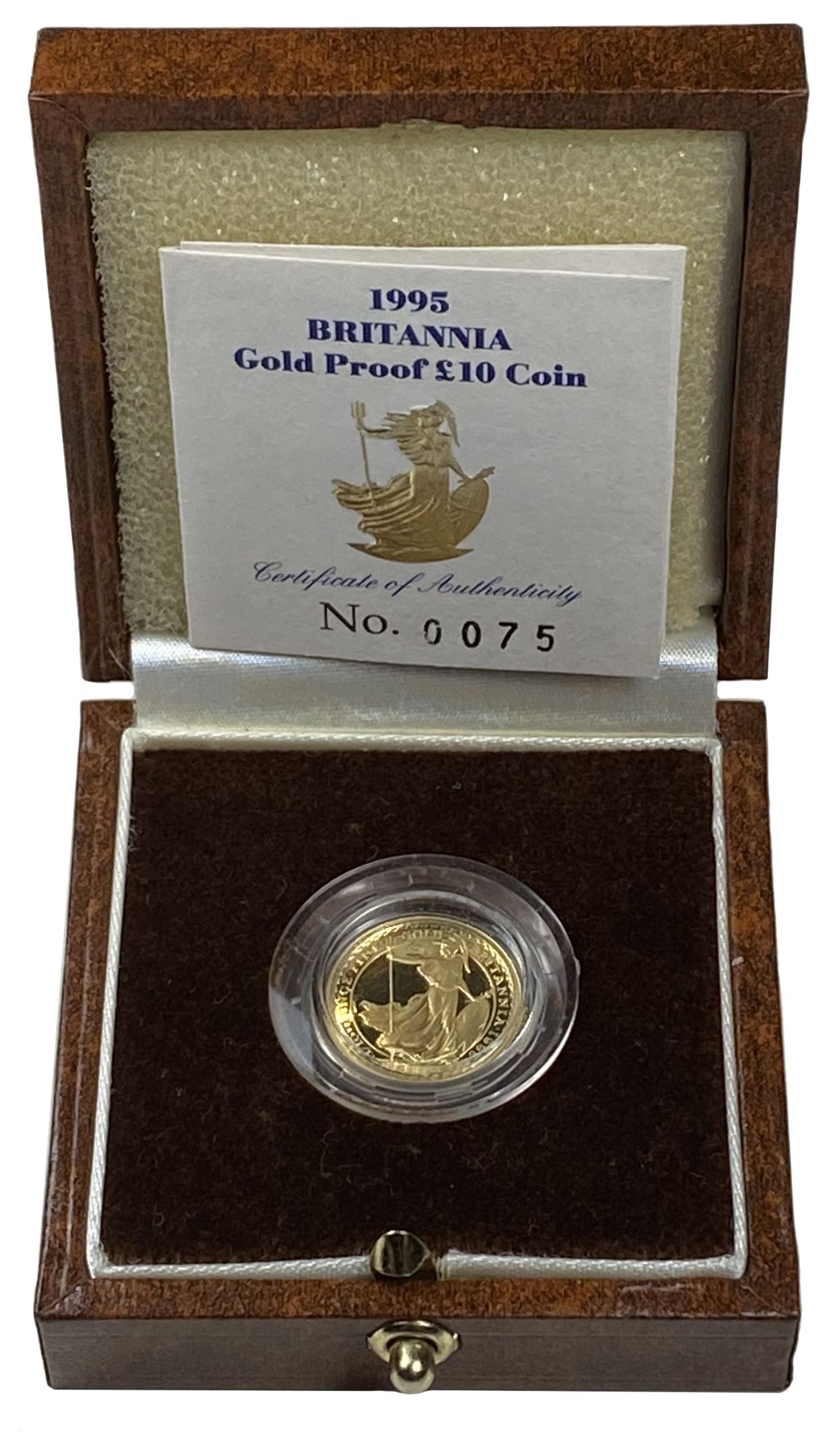 Elizabeth II 1995 proof £10 - 1/10th oz Britannia