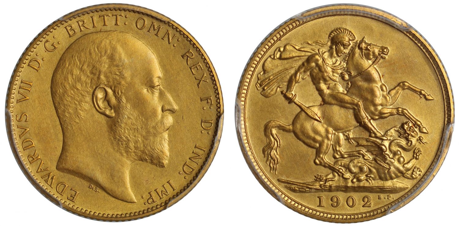 Edward VII 1902 matt proof Sovereign PR62