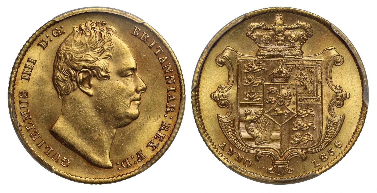 William IV 1836 Sovereign MS62
