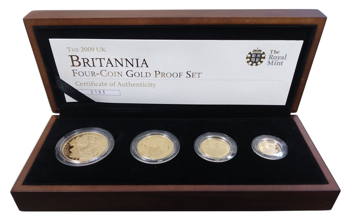 Elizabeth II 2009 Britannia 4-coin gold proof Set