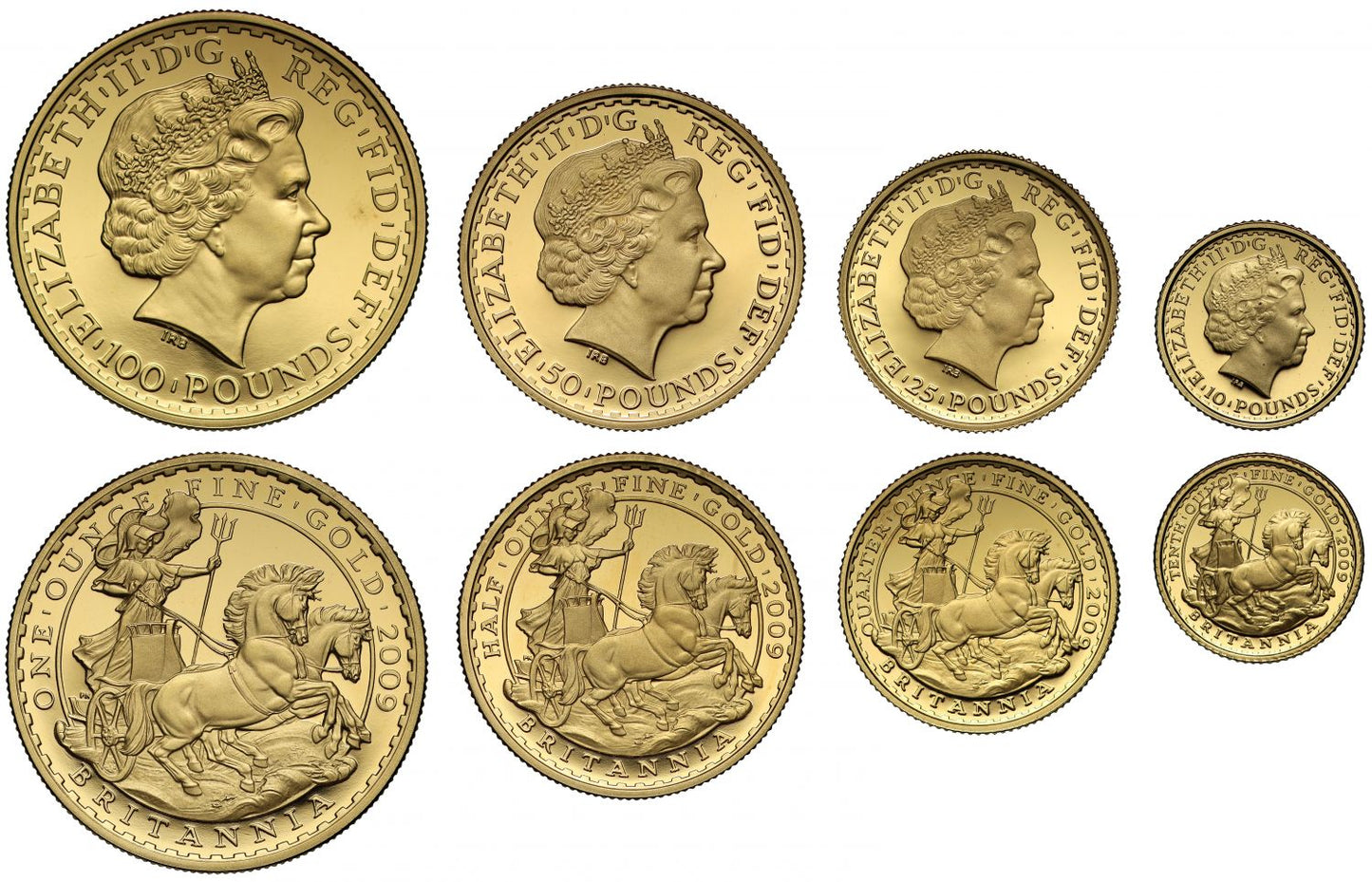 Elizabeth II 2009 Britannia 4-coin gold proof Set