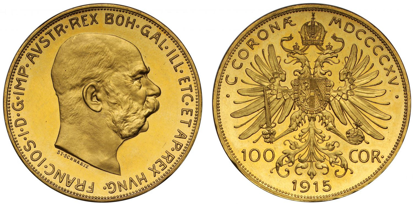Austria, Franz Joseph 1915 100-Corona Restrike