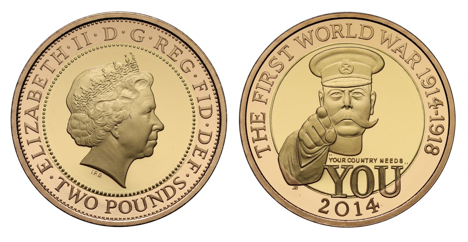 Elizabeth II 2014 proof Two-Pounds - Kitchener World War I
