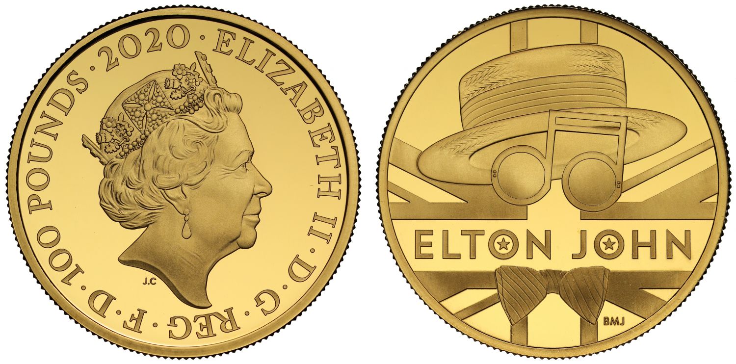 Elizabeth II 2020 gold proof 1 Oz (£100) Elton John