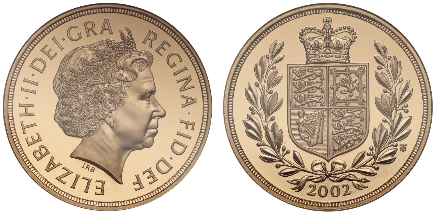 Elizabeth II 2002 Five-Pounds PF69 ULTRA CAMEO