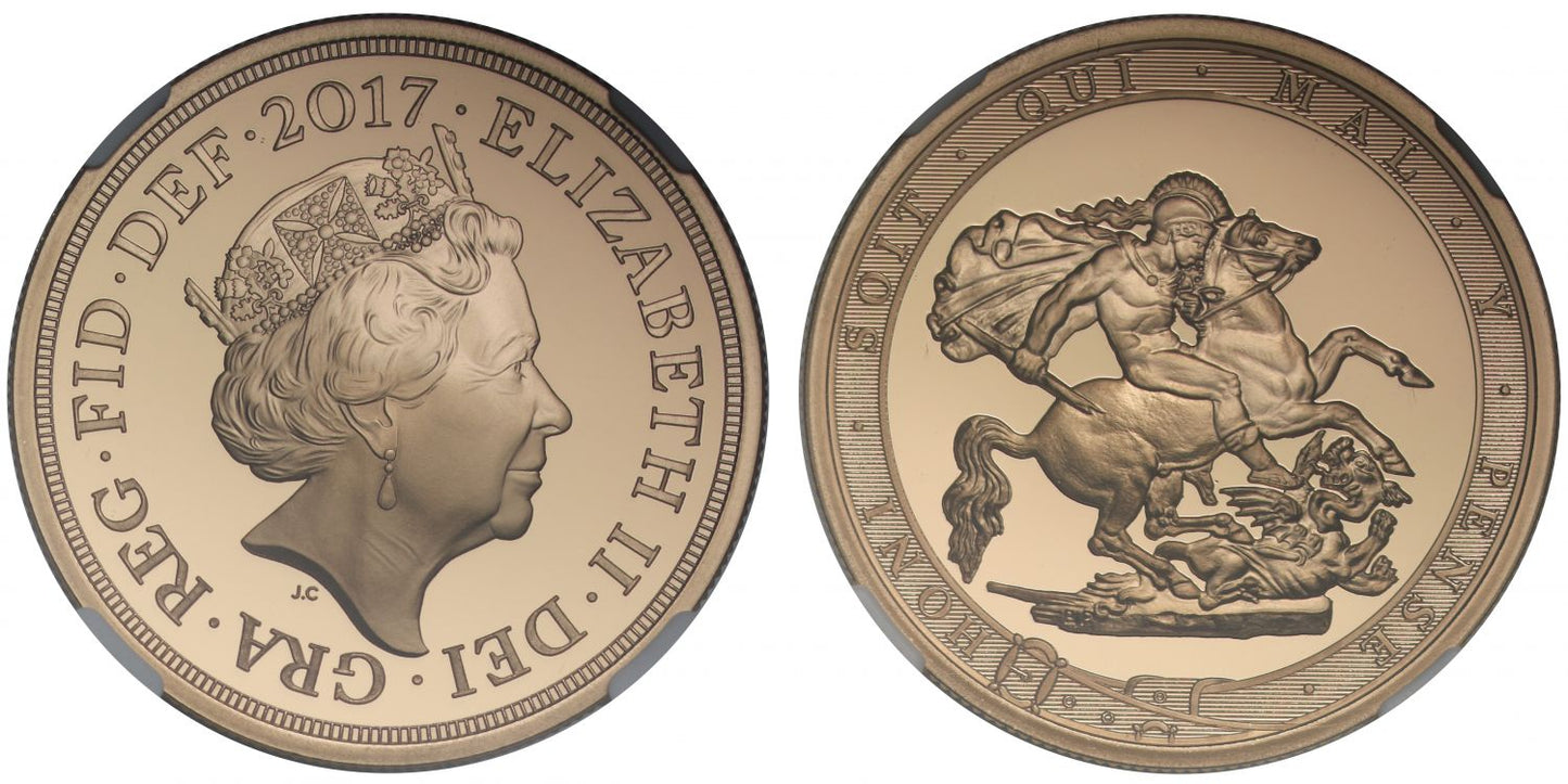 Elizabeth II 2017 proof Five-Pounds PF70 ULTRA CAMEO