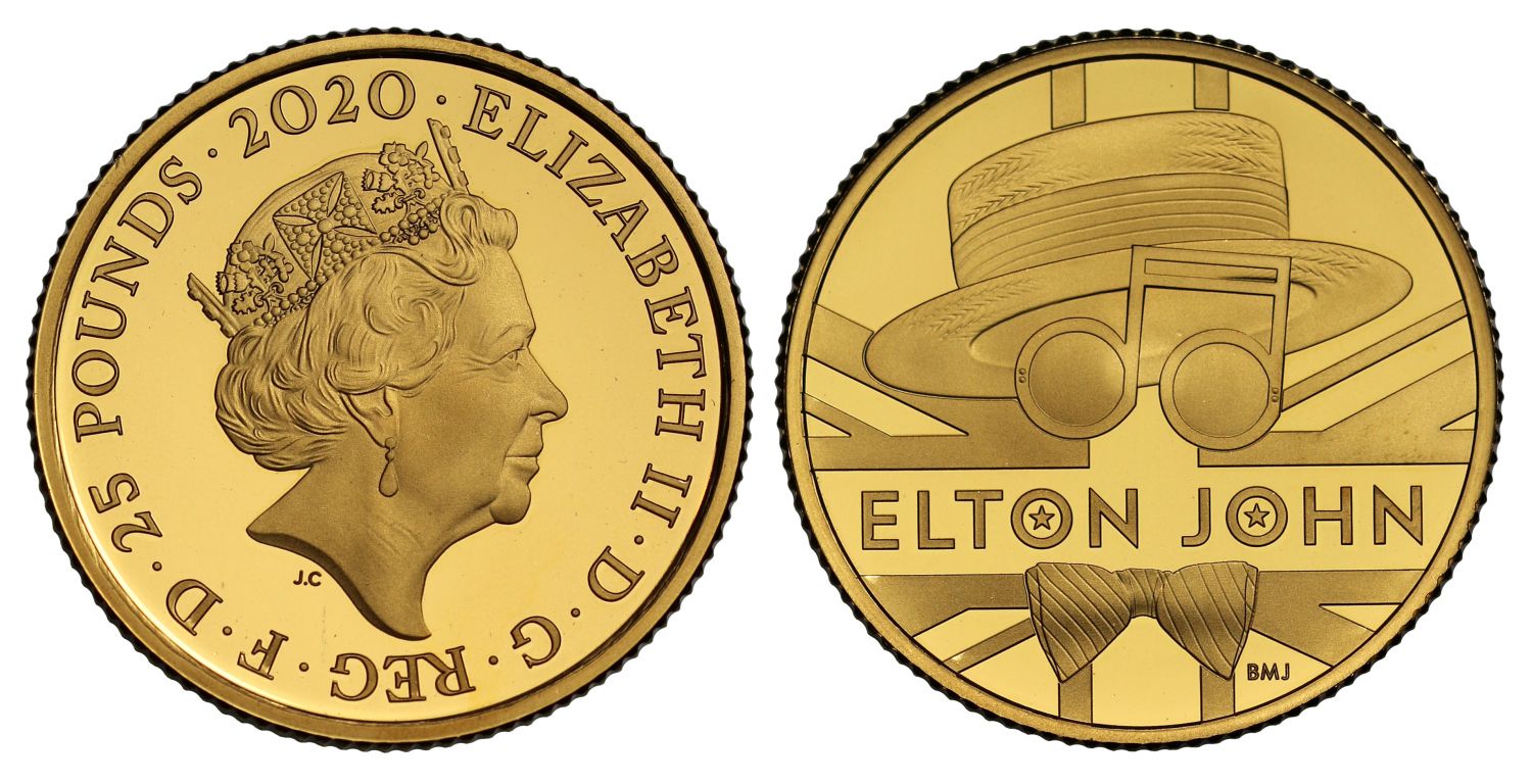 Elizabeth II 2020 gold proof 1/4 Oz Elton John