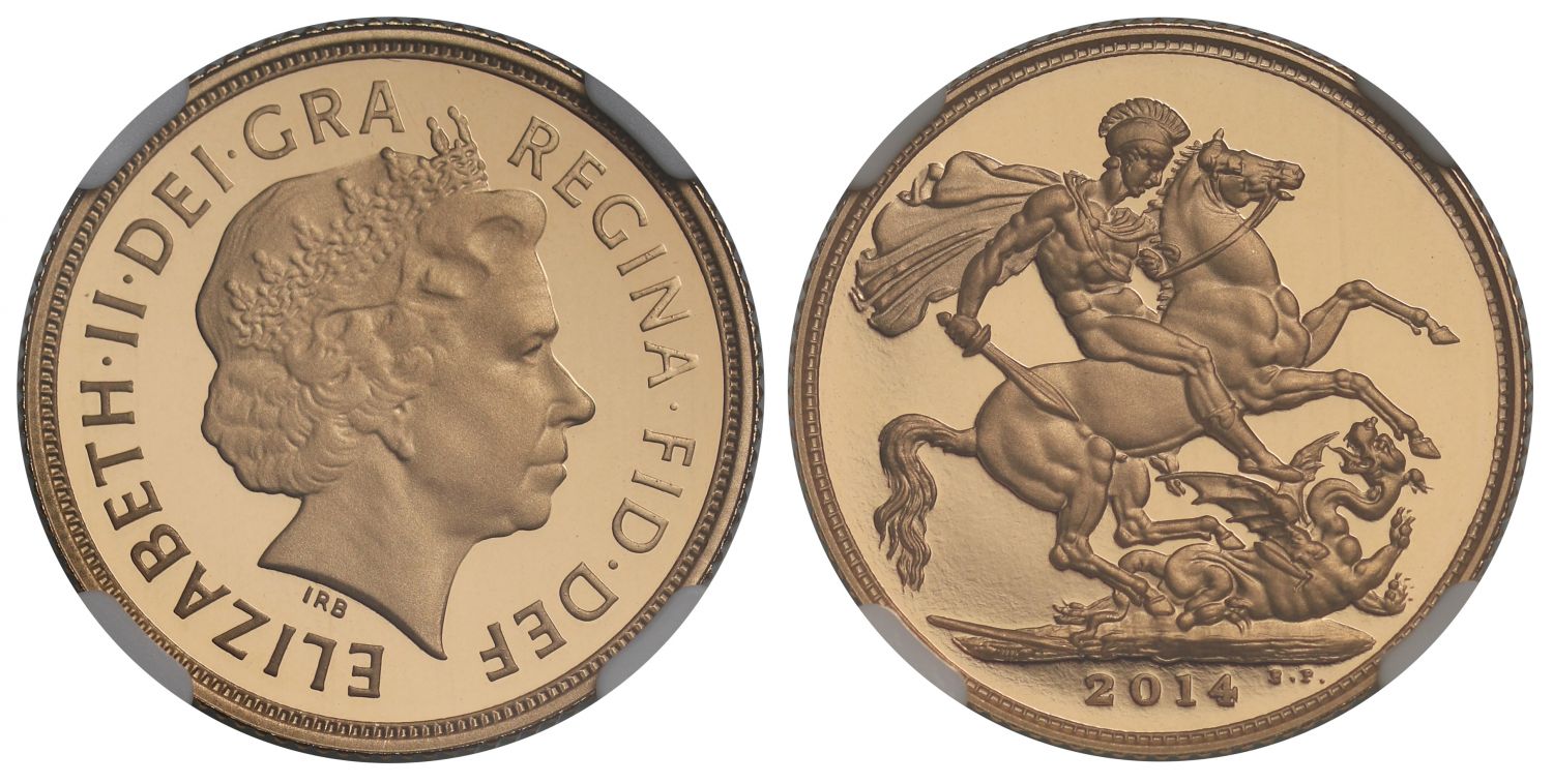 * Elizabeth II 2014 proof Sovereign PF70 ULTRA CAMEO