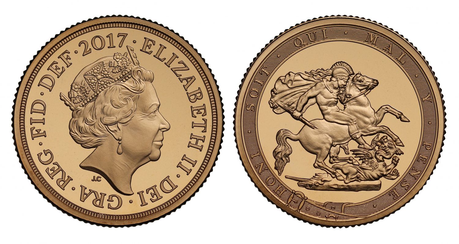 Elizabeth II 2017 proof piedfort Sovereign