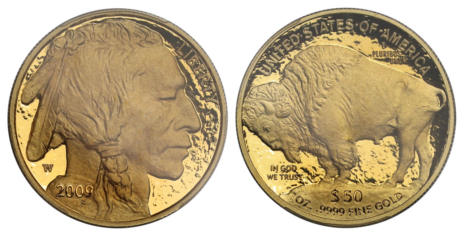 USA, 2009-W proof $50 Buffalo PR70 DCAM