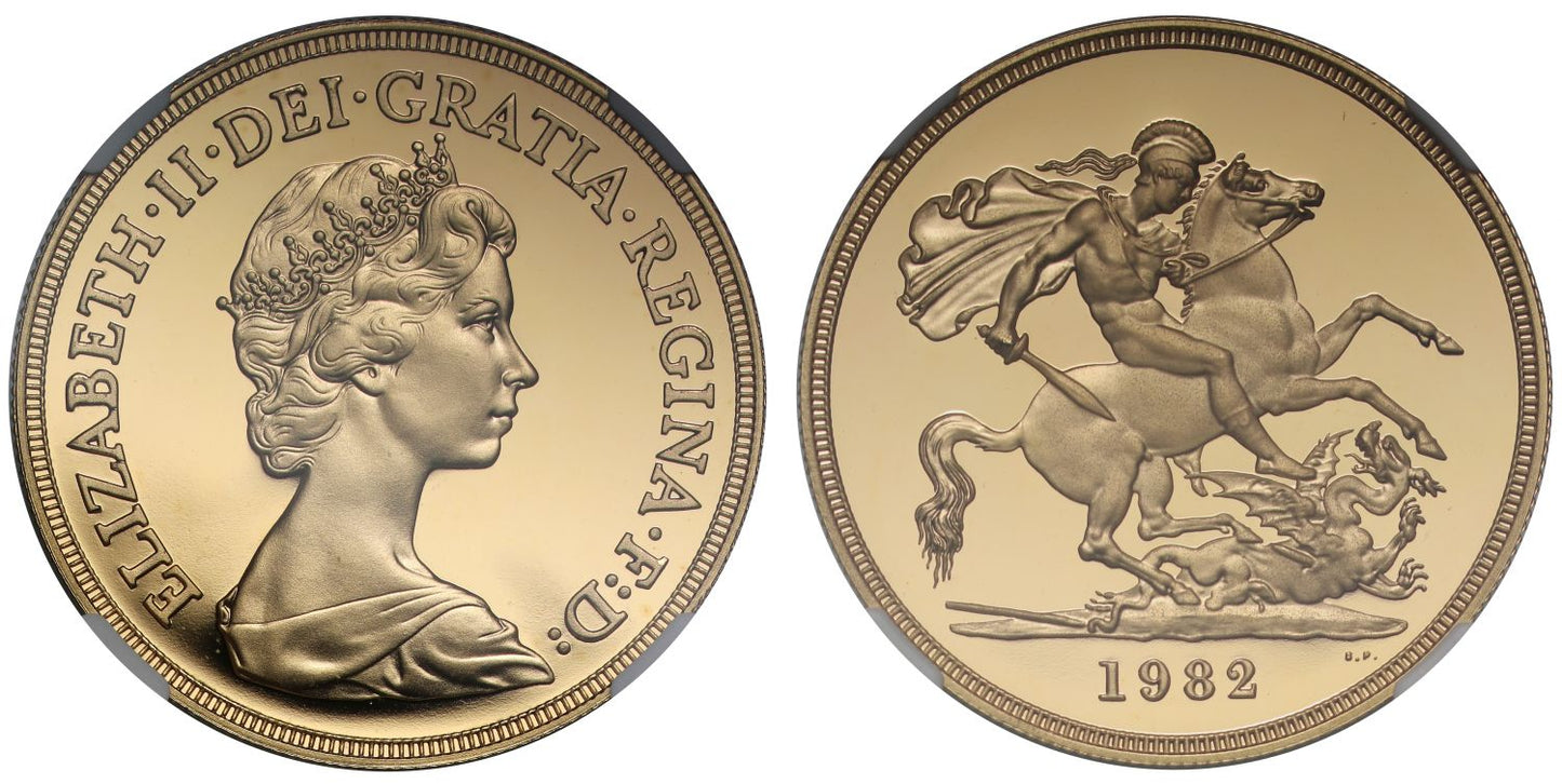 Elizabeth II 1982 Five-Pounds PF69 ULTRA CAMEO