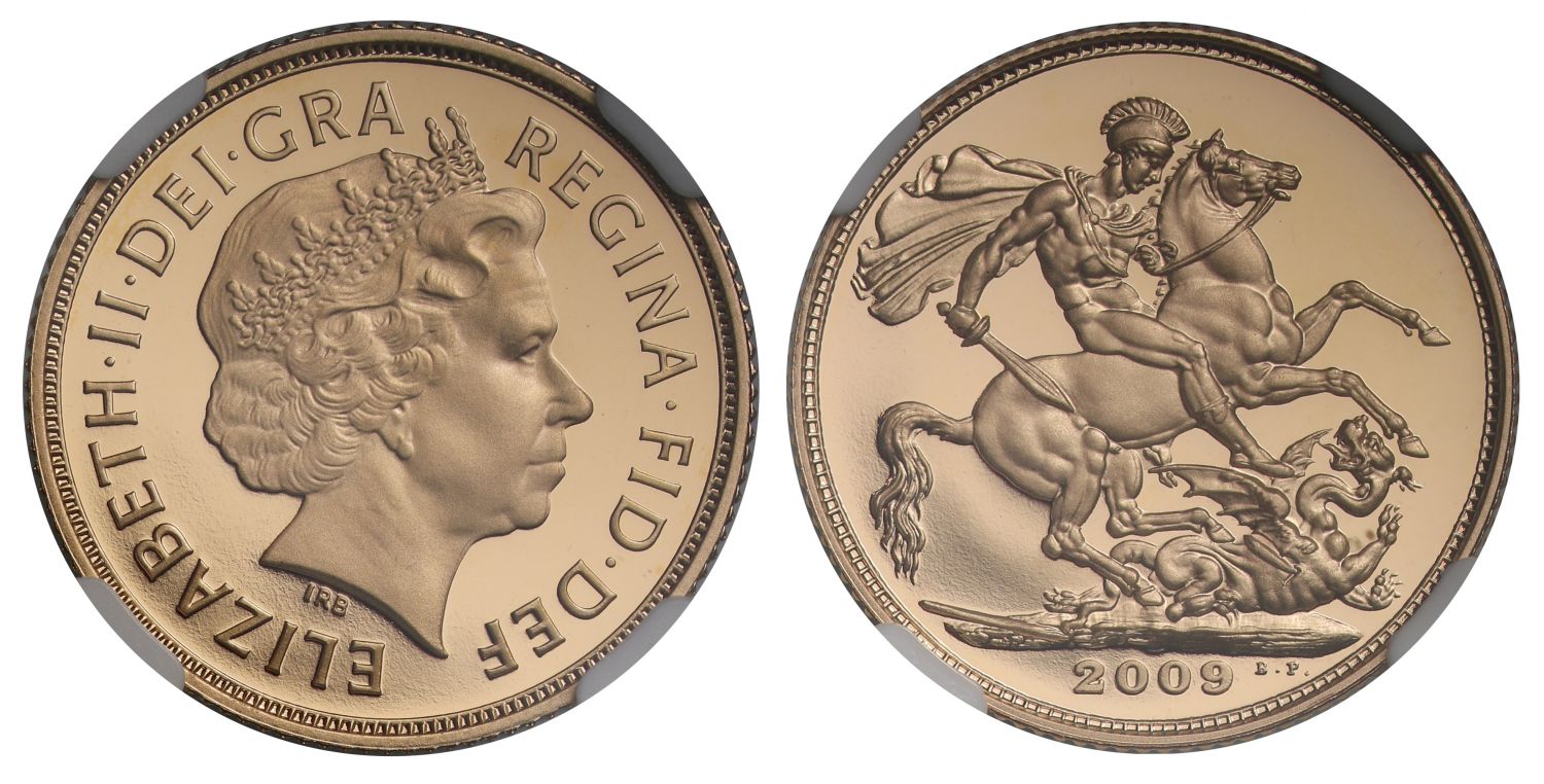 Elizabeth II 2009 proof Sovereign PF70 UCAM
