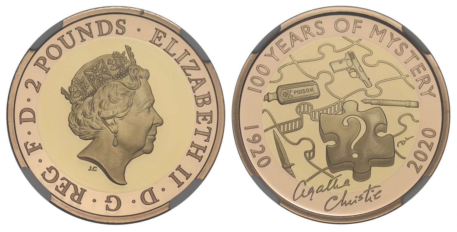 Elizabeth II 2020 PF70 UCAM Two-Pounds Agatha Christie