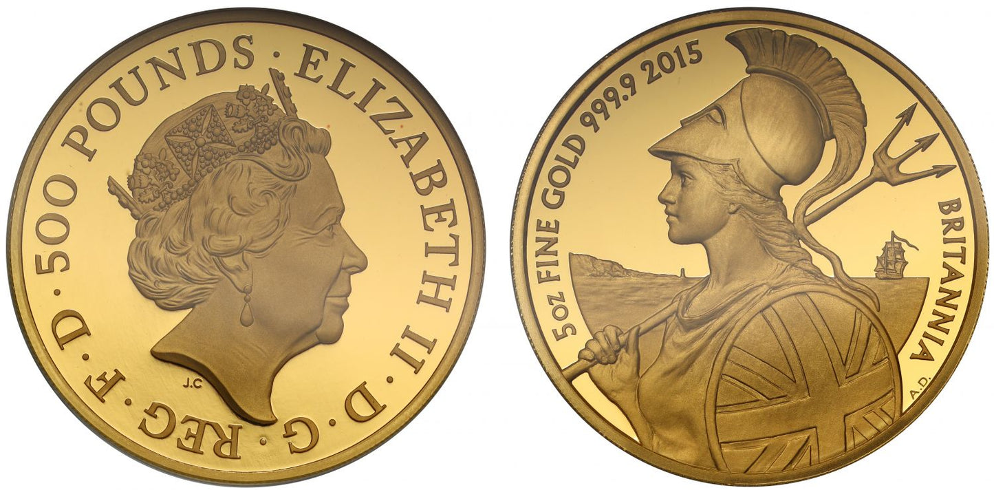 Elizabeth II 2015 PF69 UCAM gold proof 5oz - Britannia