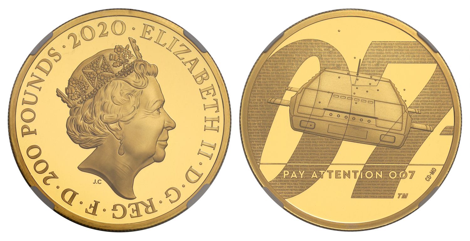 * Elizabeth II 2020 PF70 UCAM gold 2oz James Bond #2