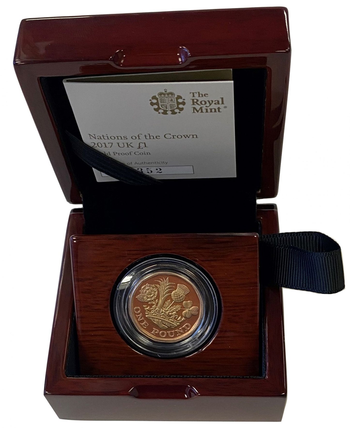 Elizabeth II 2017 gold proof £1 - Nations of the Crown