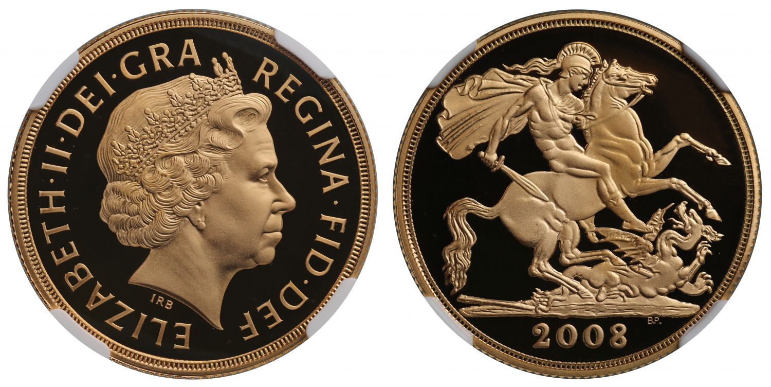 Elizabeth II 2008 proof Two-Pounds PF70 ULTRA CAMEO