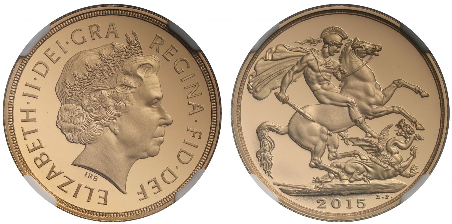 Elizabeth II 2015 proof Two-Pounds IRB PF70 ULTRA CAMEO