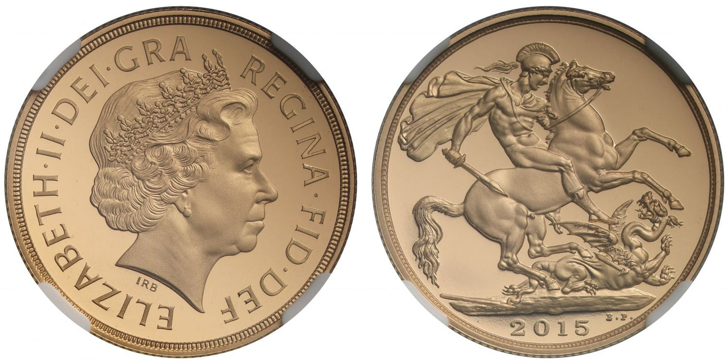 Elizabeth II 2015 proof Two-Pounds IRB PF70 ULTRA CAMEO