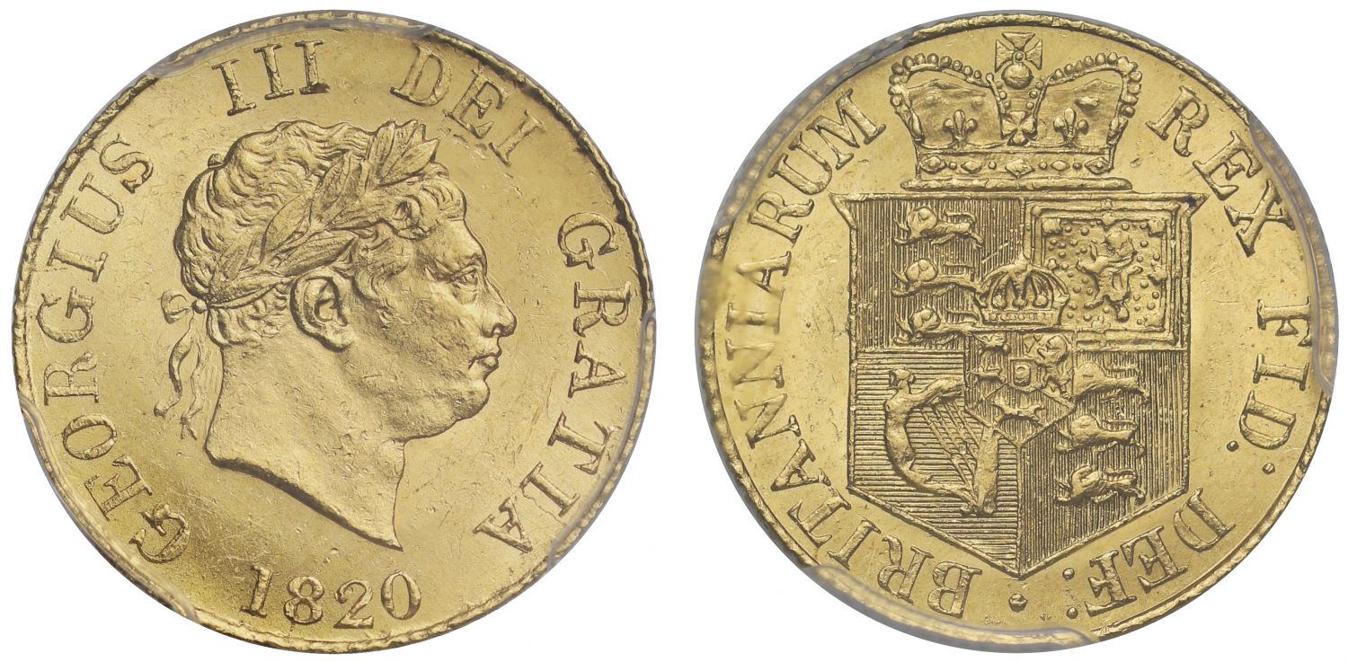 George III 1820 Half-Sovereign MS62