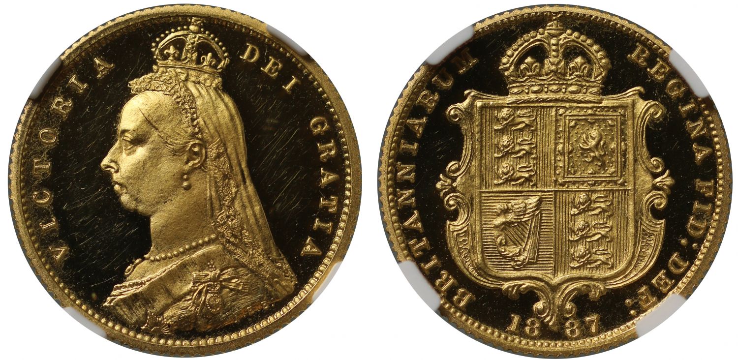 Victoria 1887 proof Half-Sovereign PF64 ULTRA CAMEO