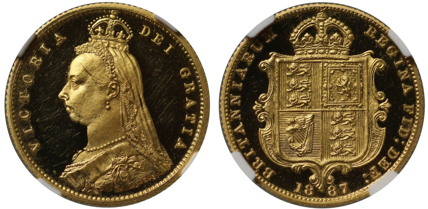 Victoria 1887 proof Half-Sovereign PF64 ULTRA CAMEO