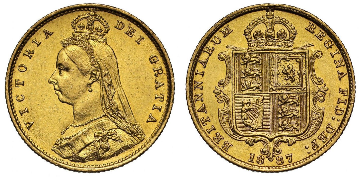 Victoria 1887 Half-Sovereign Jubilee type MS61
