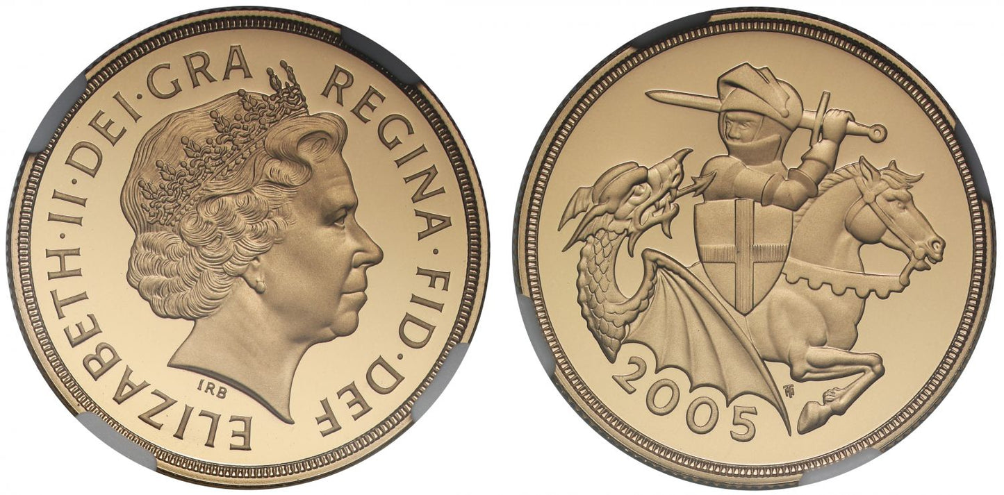 Elizabeth II 2005 proof Two-Pounds PF70 UCAM