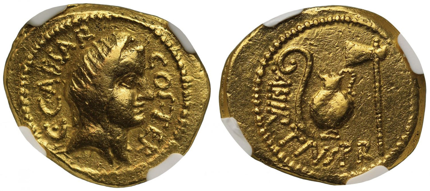 Julius Caesar, Gold Aureus VF 5/5-3/5