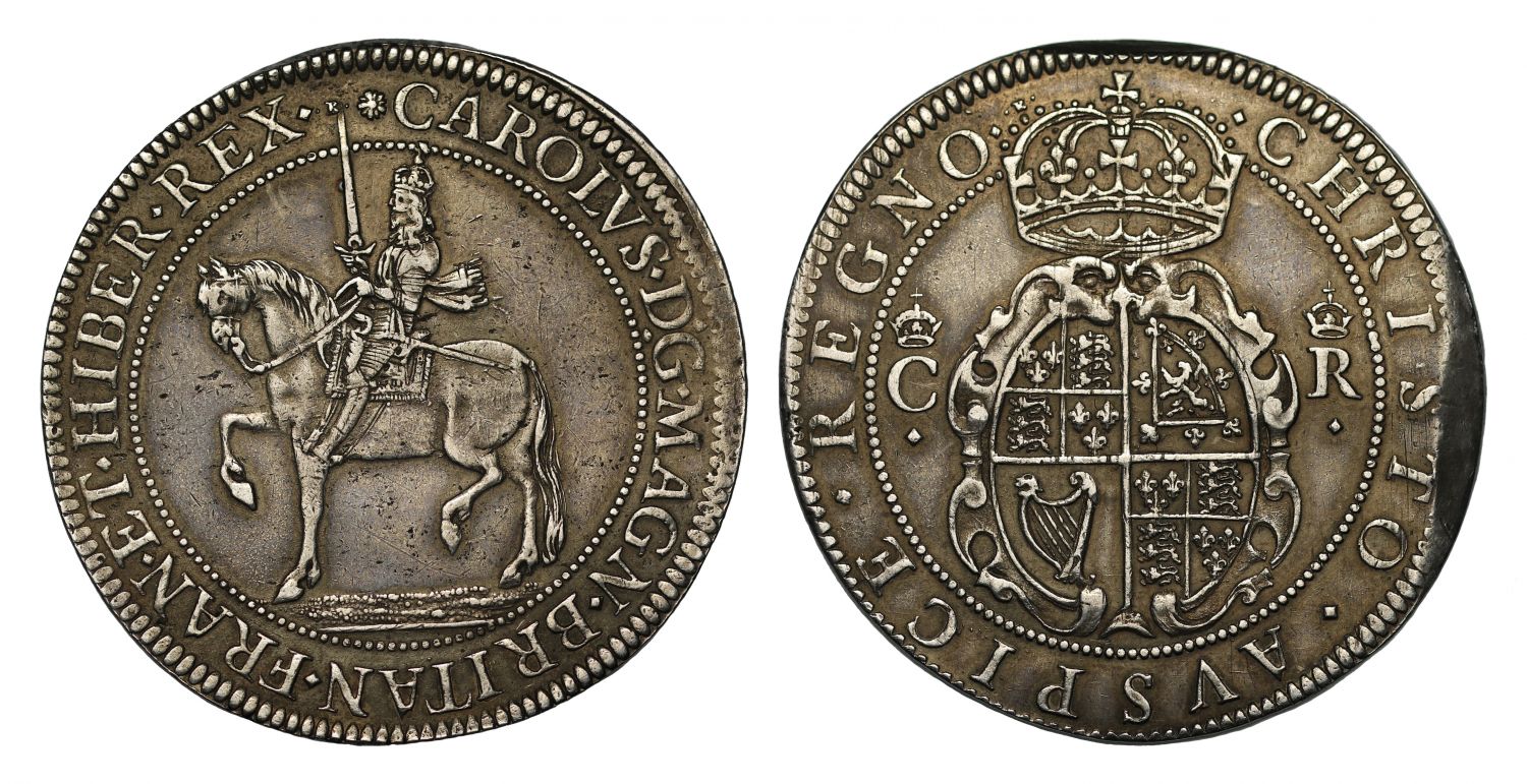 Charles I Crown, Briot's first milled issue XF45