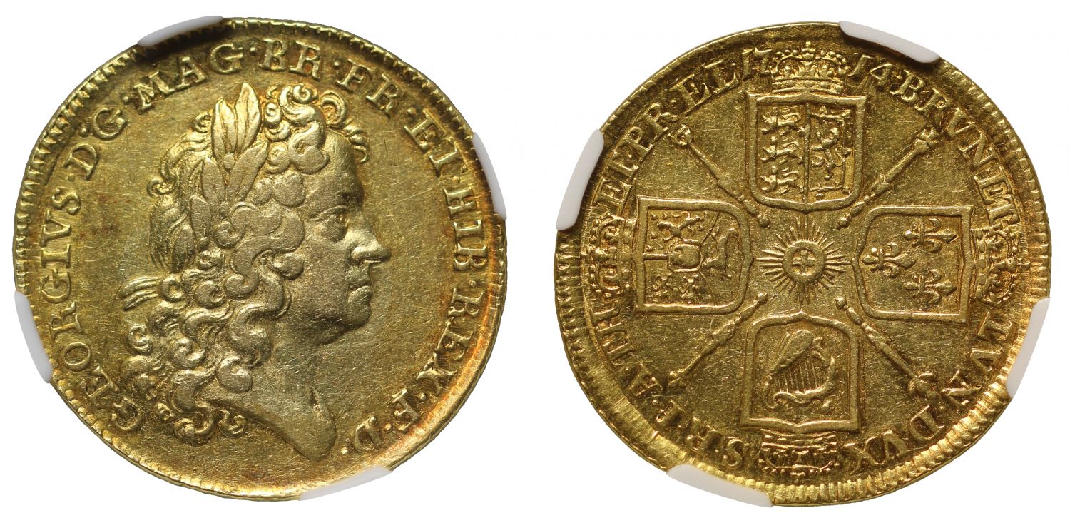 George I 1714 Guinea, Prince Elector type AU53