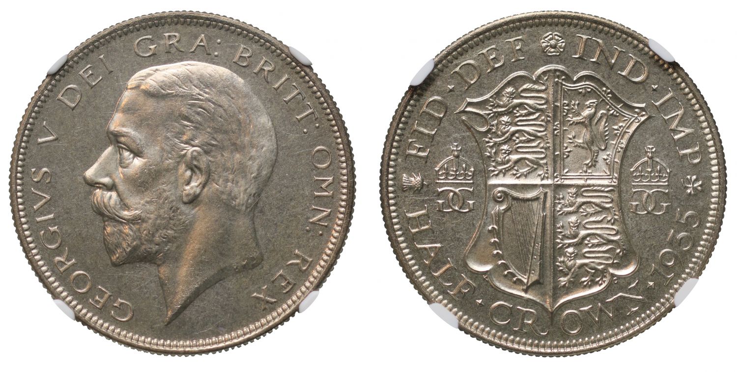 George V 1935 VIP proof Halfcrown PF64, extremely rare