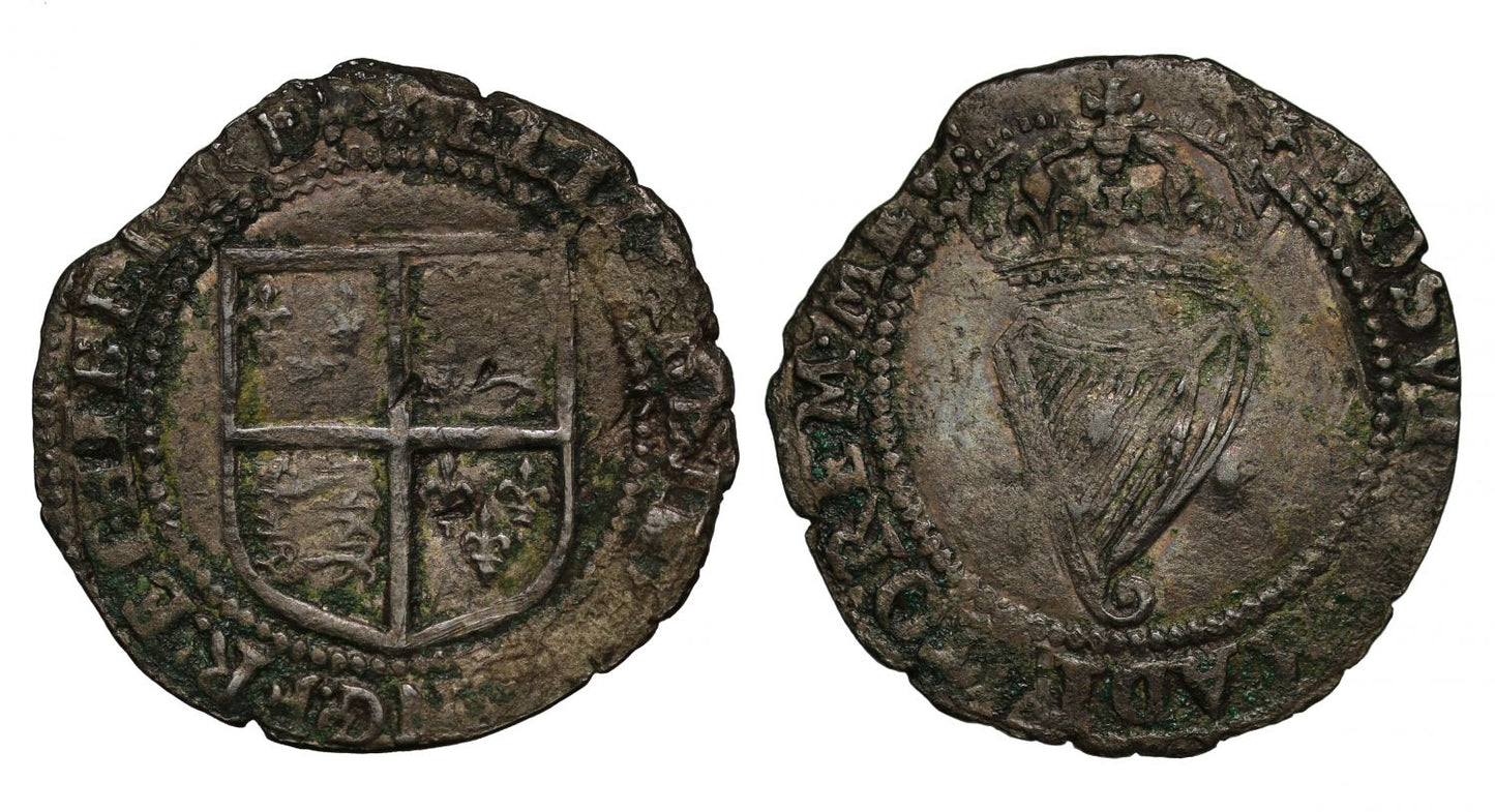 Ireland, Elizabeth I Sixpence, third base issue