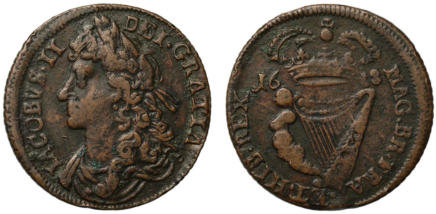 Ireland, James II 1688 Halfpenny