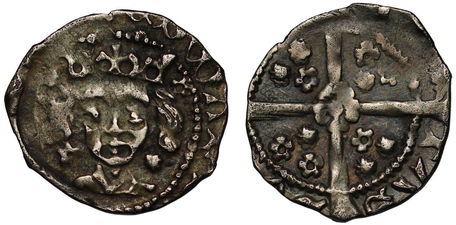 Ireland, Edward IV Penny, rose on reverse cross coinage, sun and roses