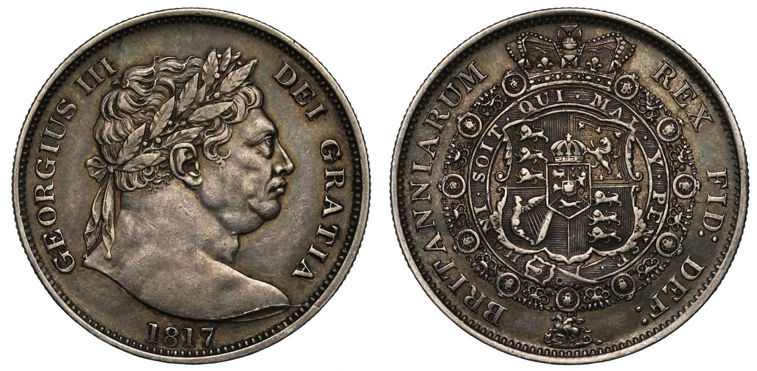 George III 1817 Halfcrown, large 