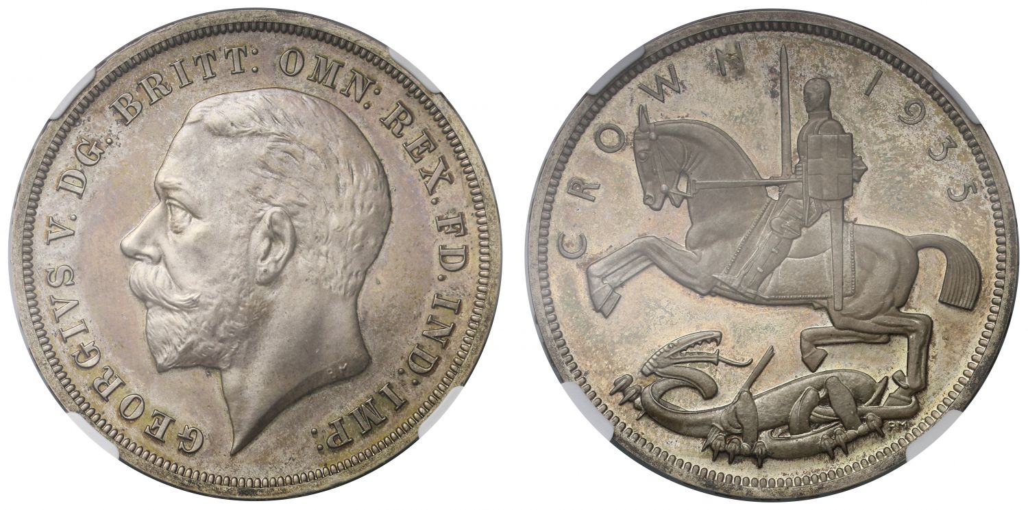 George V 1935 proof Crown PF63