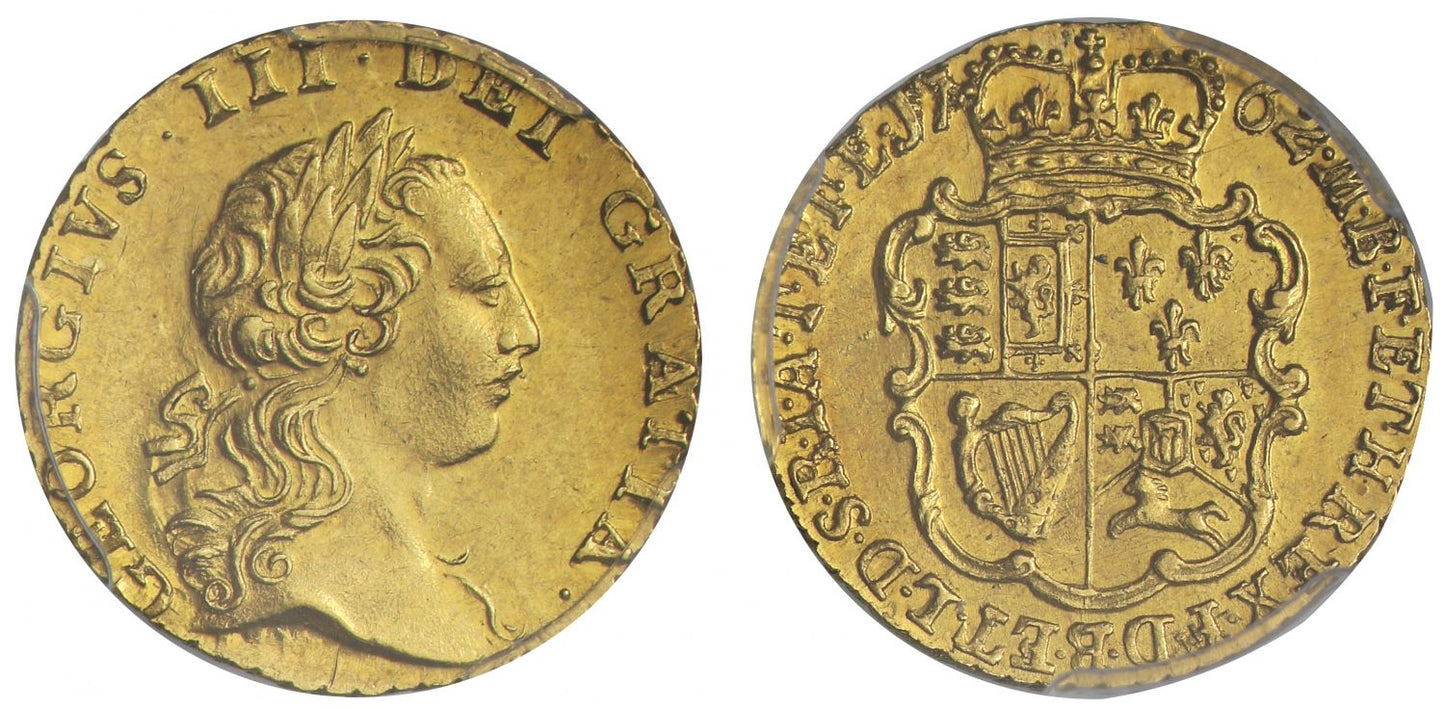 George III 1762 Quarter-Guinea MS63