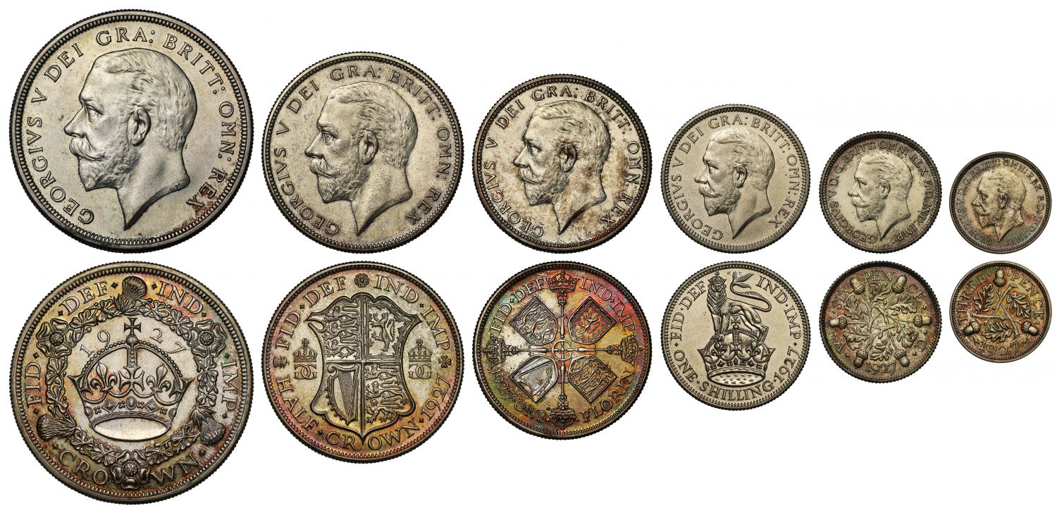 George V 1927 6-coin silver proof Set