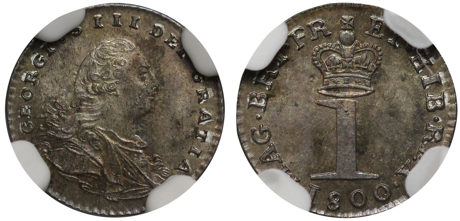 George III 1800 Penny MS63, obverse as used on octagonal countermarks