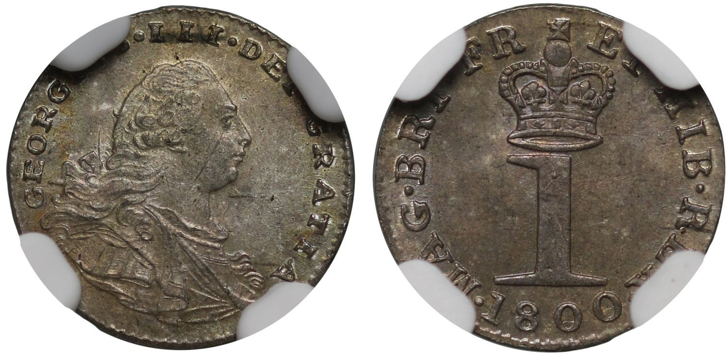 George III 1800 Penny MS64, obverse as used for octagonal countermarks