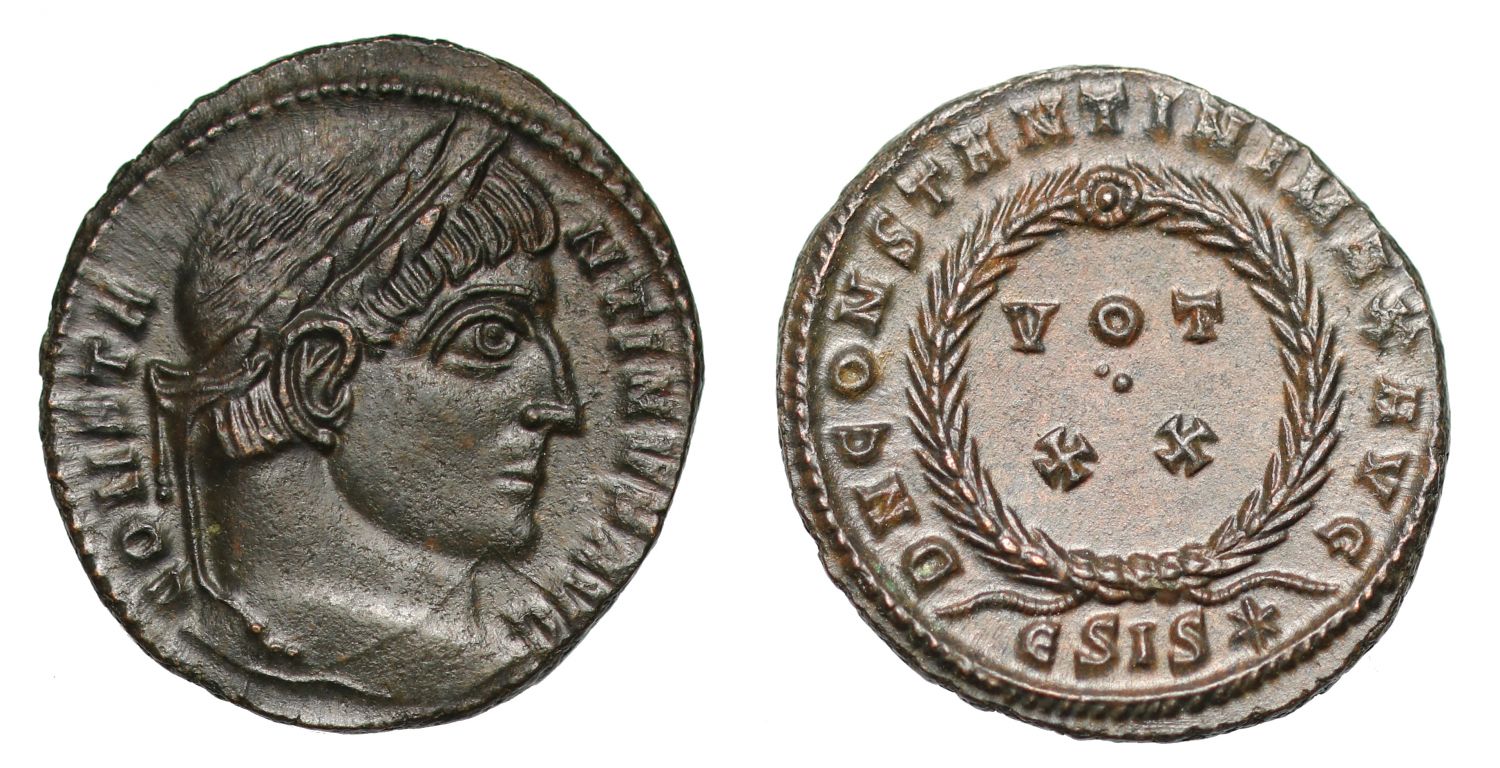 Constantine I, Follis, ESIS*.