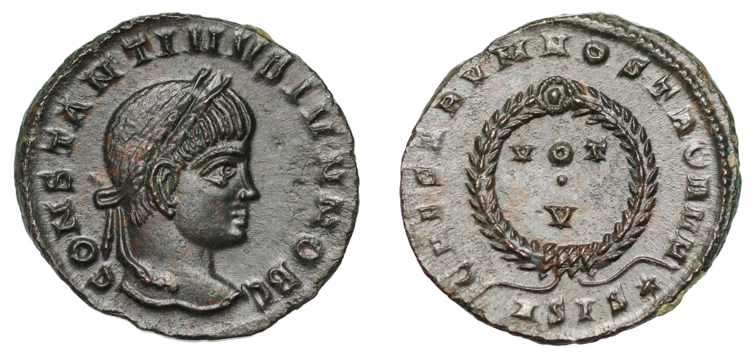 Constantine II, Follis, ASIS*.