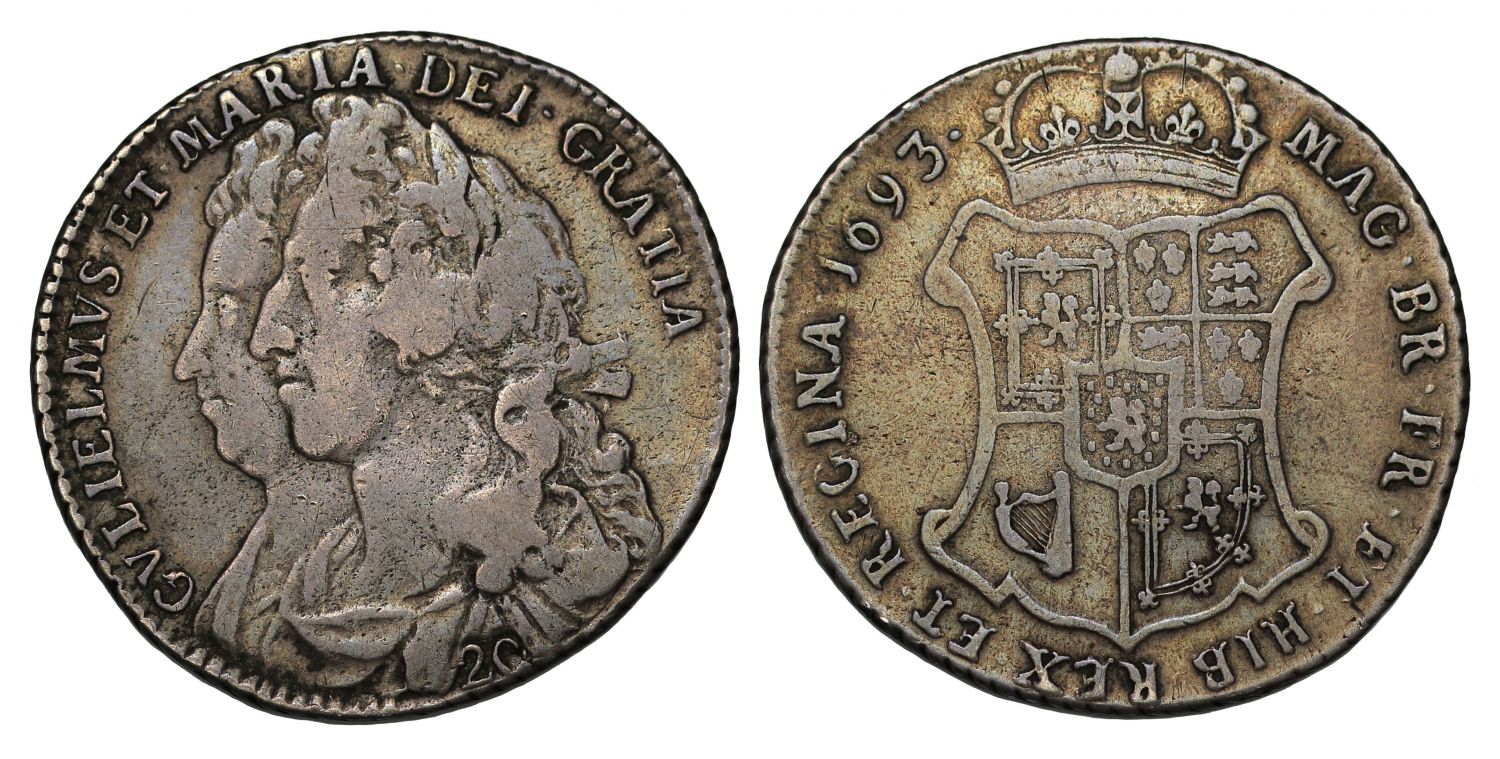 Scotland, William and Mary 1693 Twenty Shillings