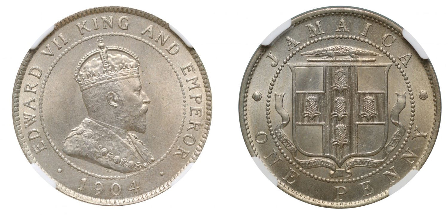 Jamaica, Edward VII, Cu-Ni Penny, 1904.