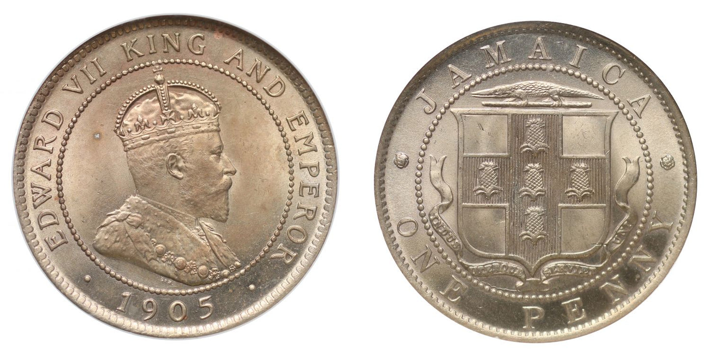 Jamaica, Edward VII, Cu-Ni Penny, 1905.
